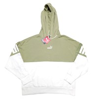 Polera Puma Power Colorbloxk Hoodie Mujer - Verde